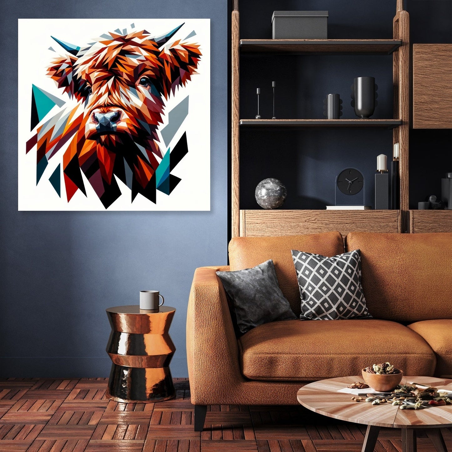 Cubist Highland Mosaic Canvas