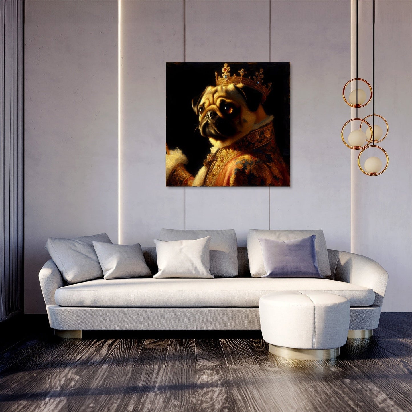 Regal Pug Majesty Canvas