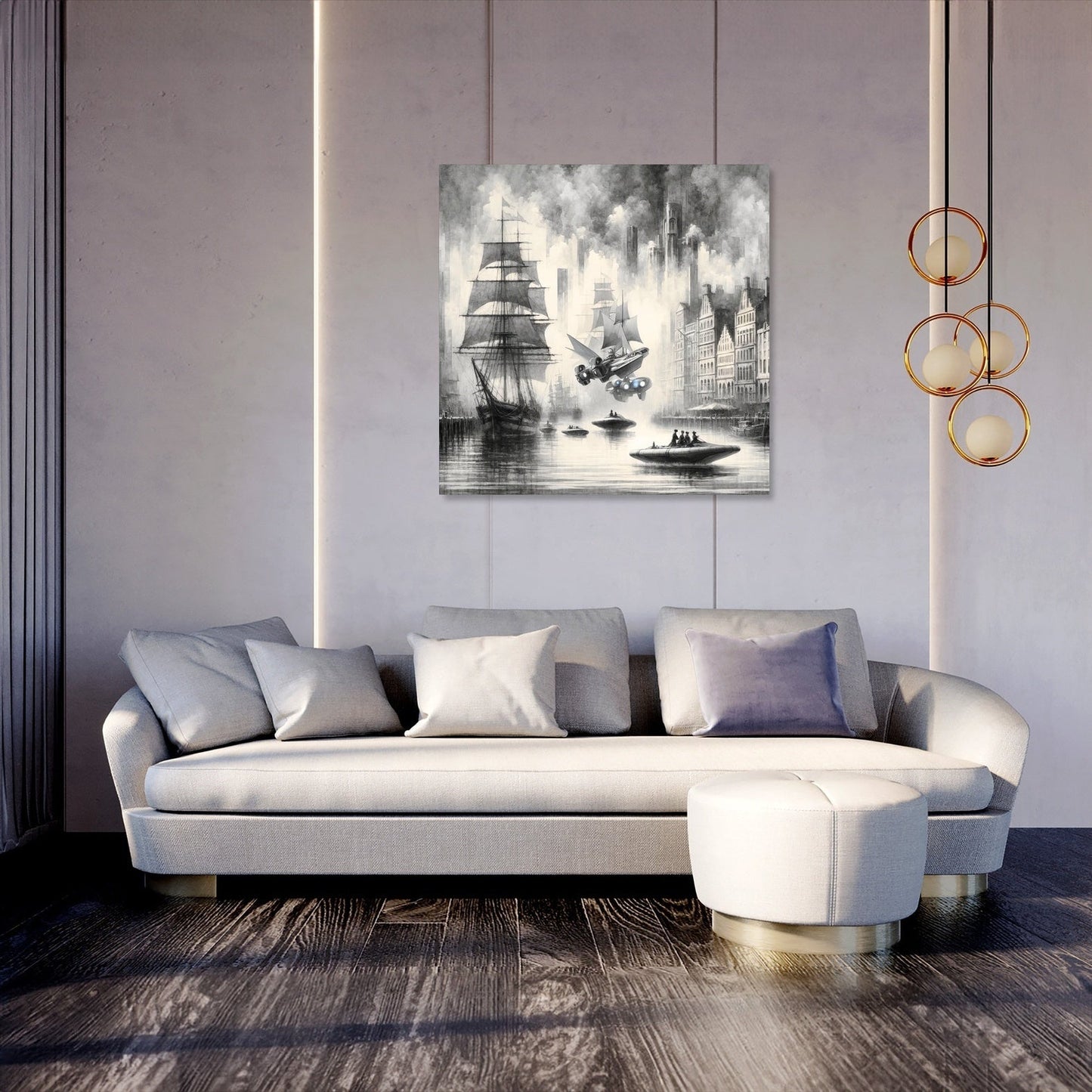 Timeless Harbor Echoes Canvas
