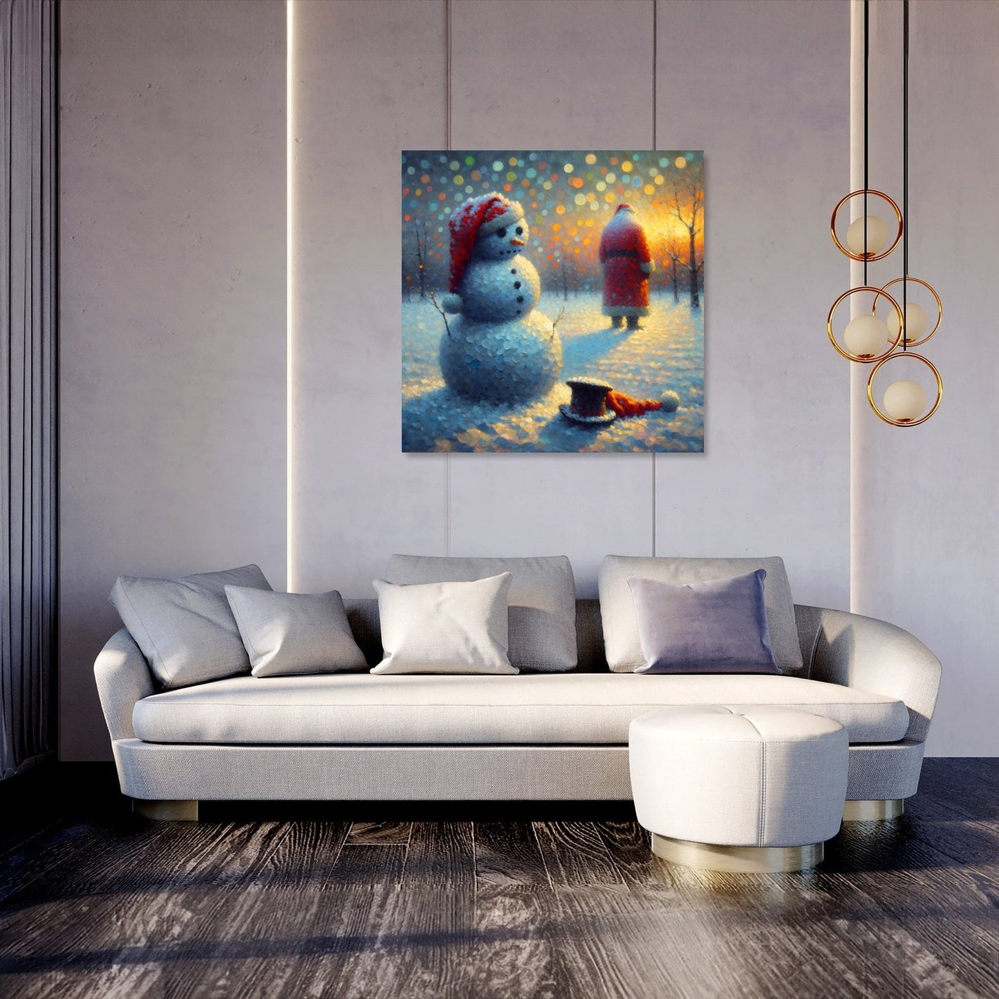 Snowman's Twilight Solitude Canvas