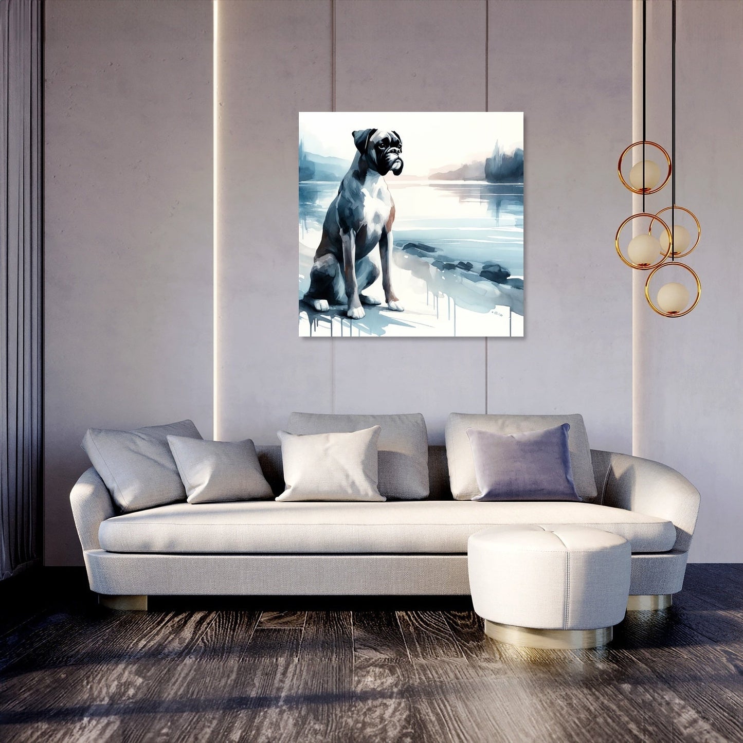 Morning Calm Boxer Reflections Canvas