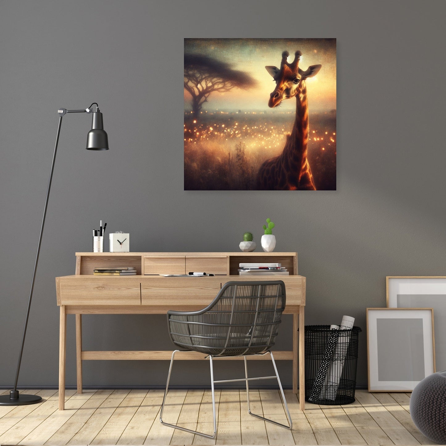 Regal Dawn Giraffe Canvas
