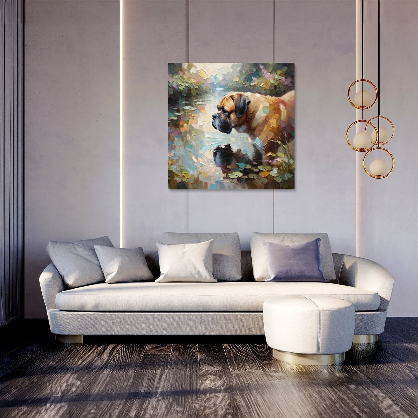 Serene Reflections Bullmastiff Canvas