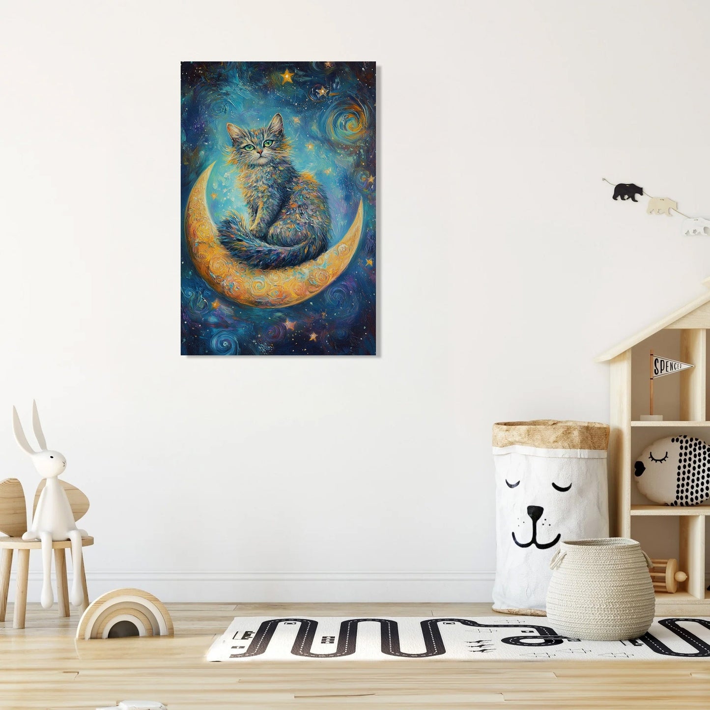 Galaxy Guardian Cat Canvas