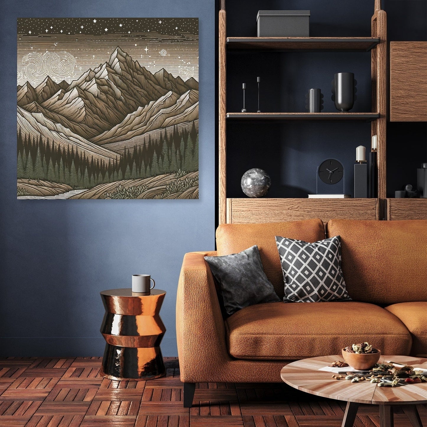 Midnight Mountain Canvas