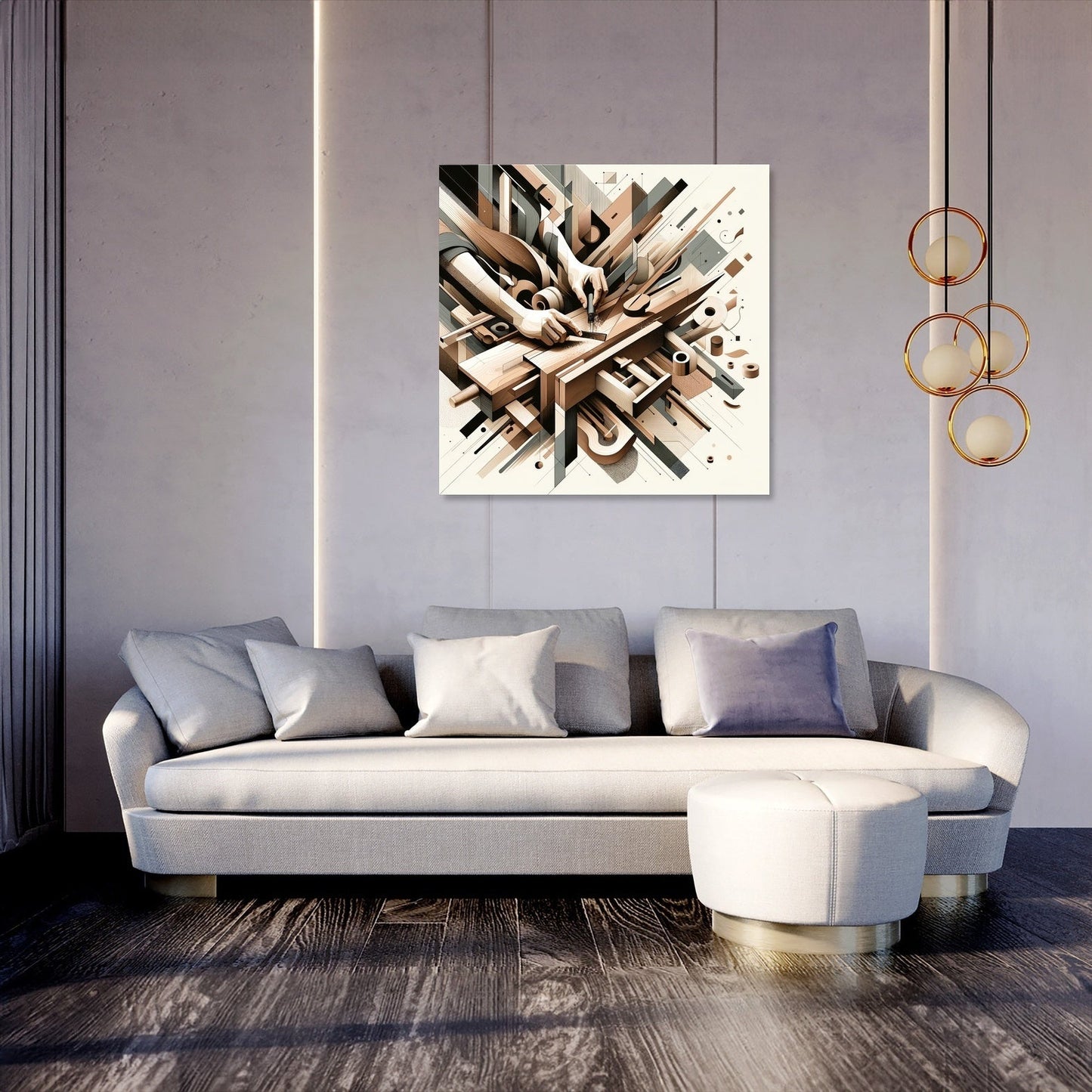 Abstract Woodworker Canvas