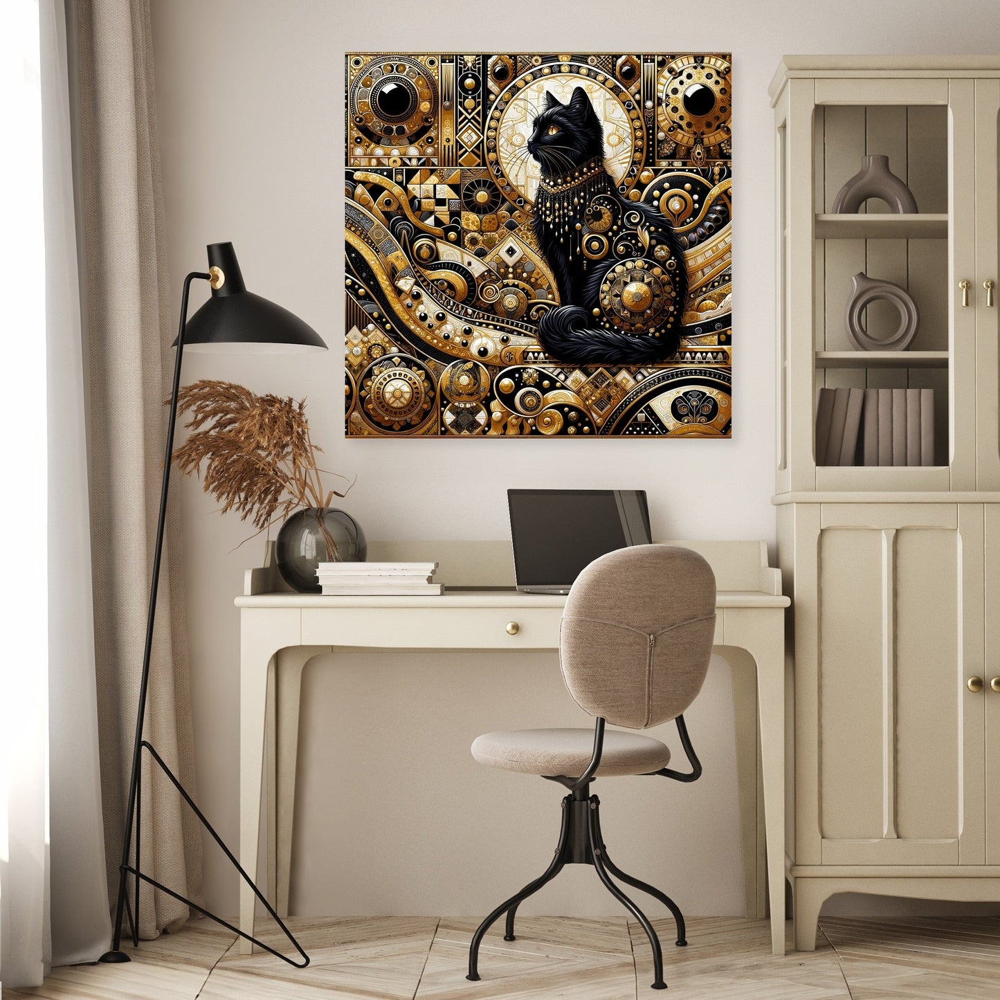 Majesty in Monochrome Canvas