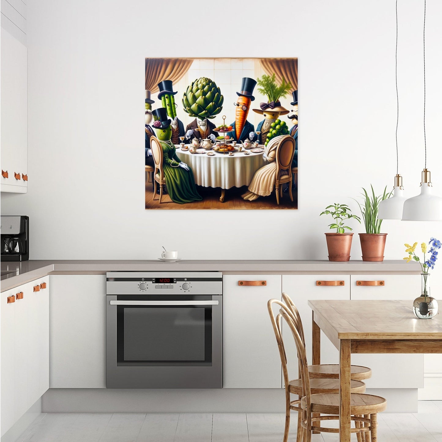 High Tea in Veggie Land Canvas