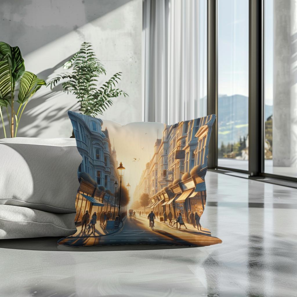 Bristol's Park Street Morning Glow Cotton Cushion