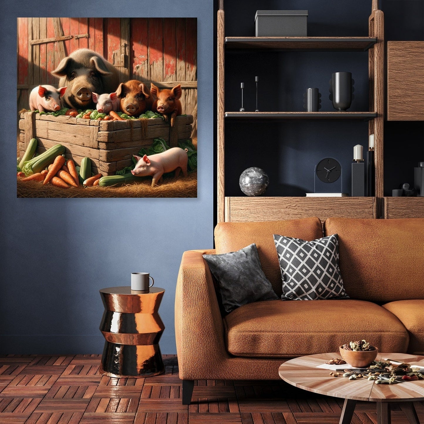 Farmyard Gathering Canvas