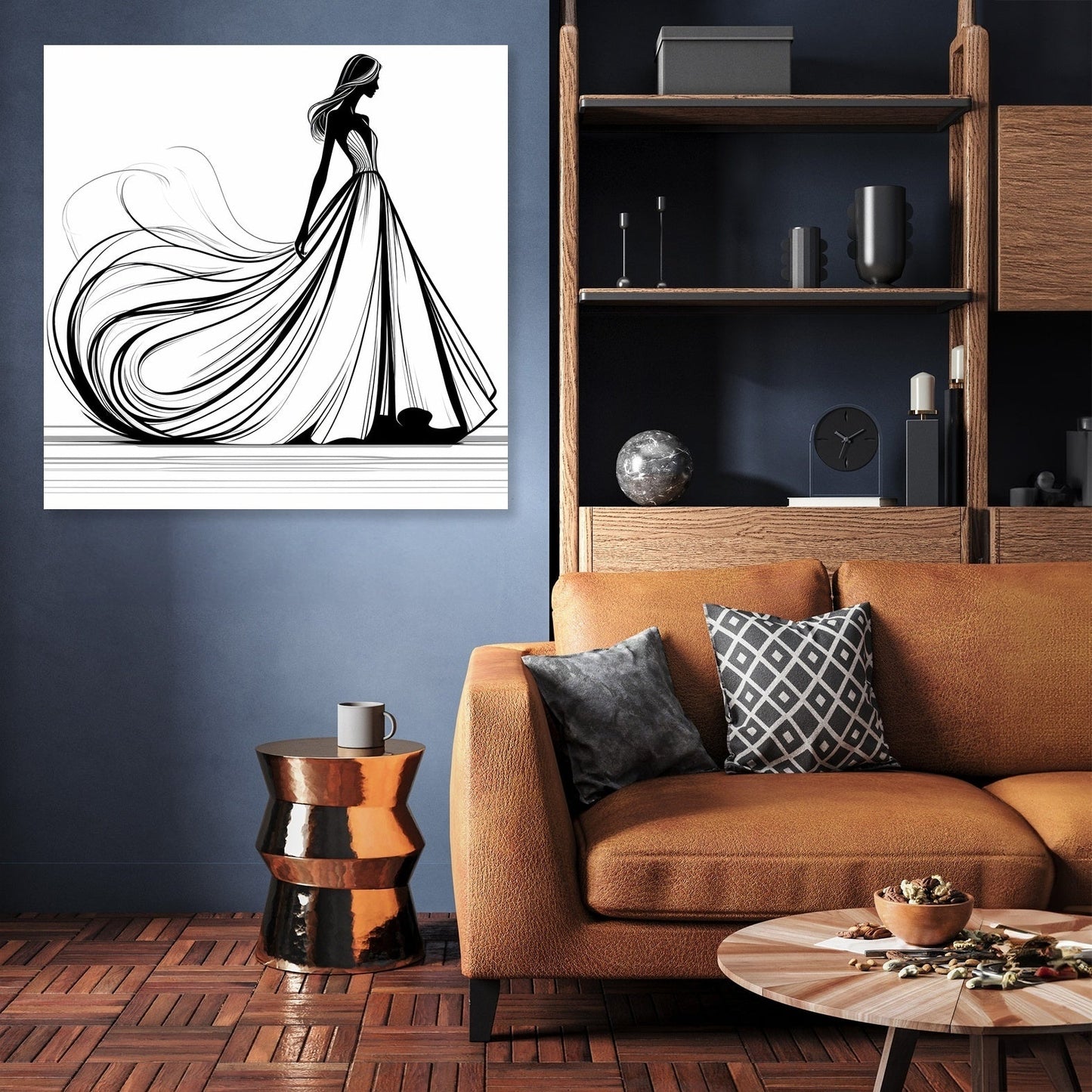 Fashion Elegance in Contrasting Canvas