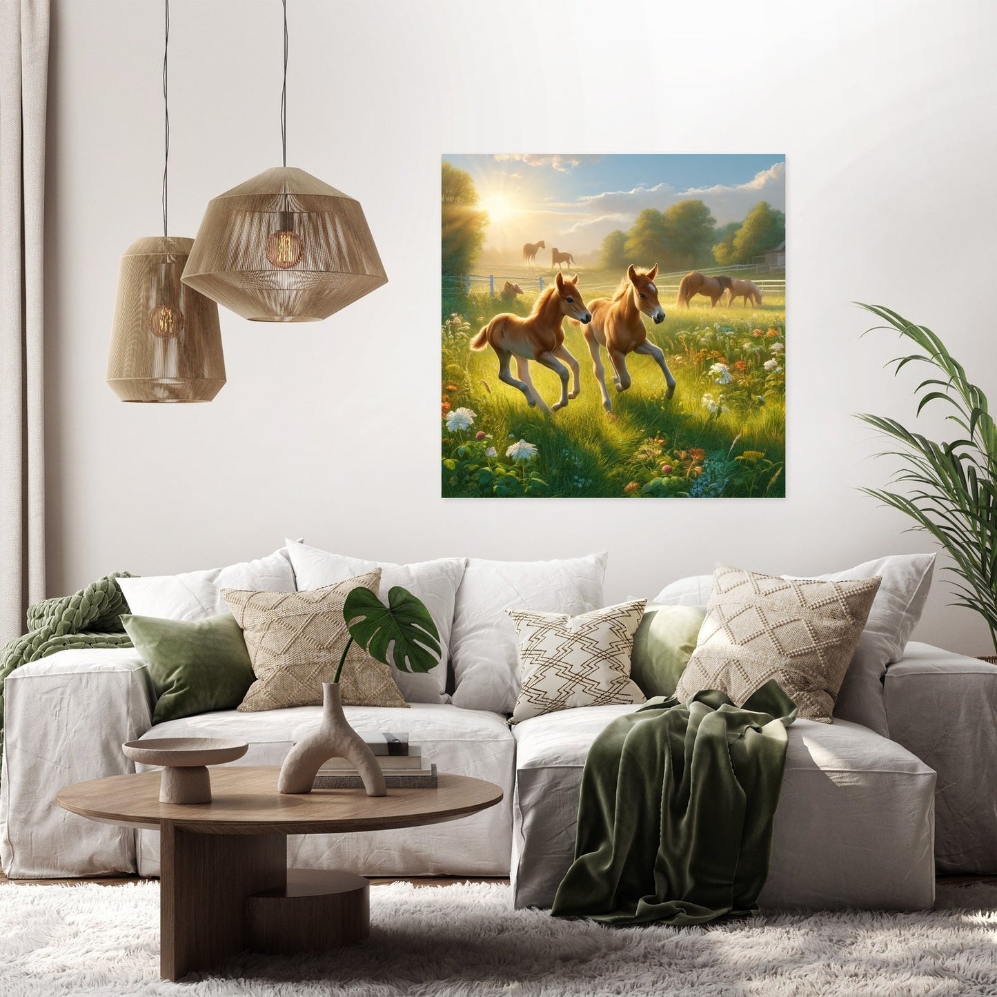 Frolicking Foals Canvas