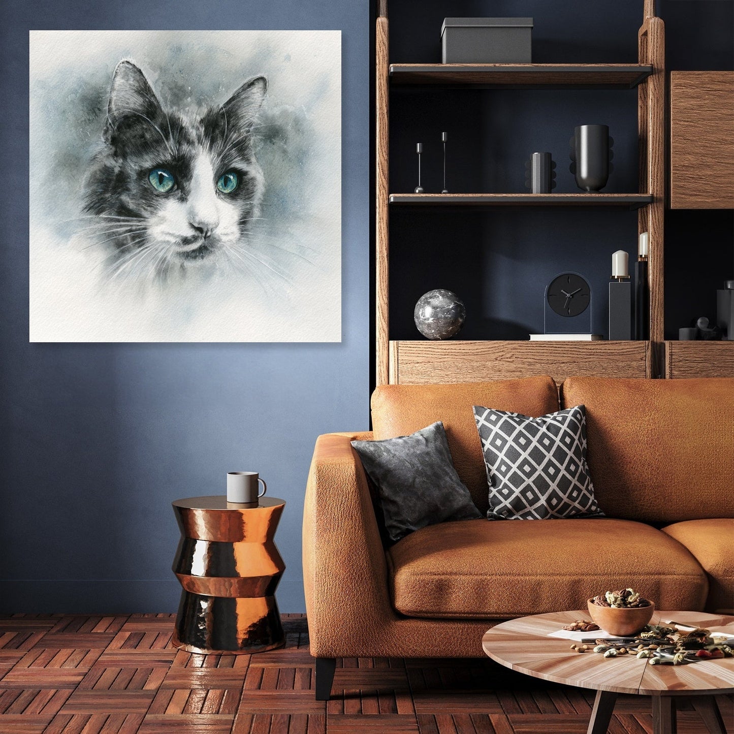 Vivid Eyes Cat Canvas