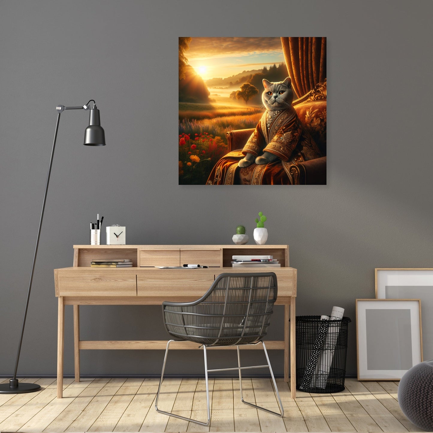 Regal Dawn Cat Majesty Canvas