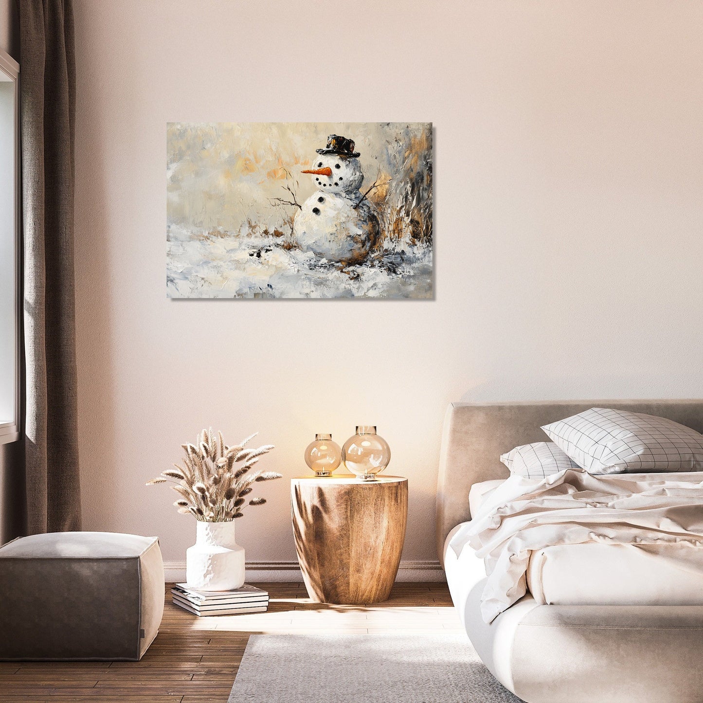 Melting Snowman Canvas