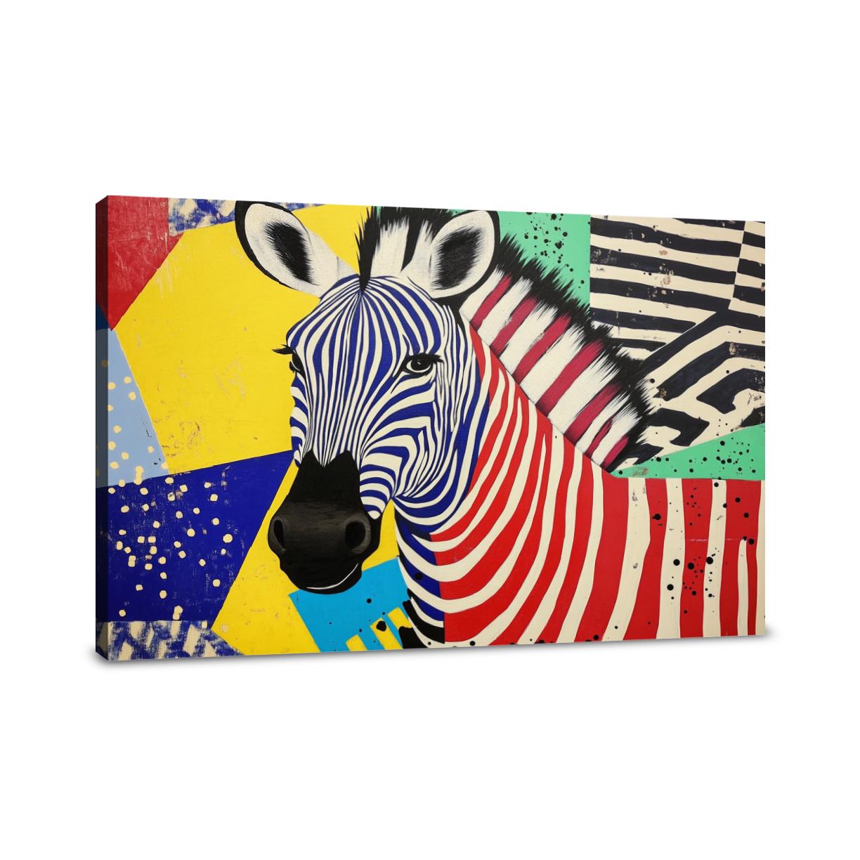 Striped Zebra Pop Canvas