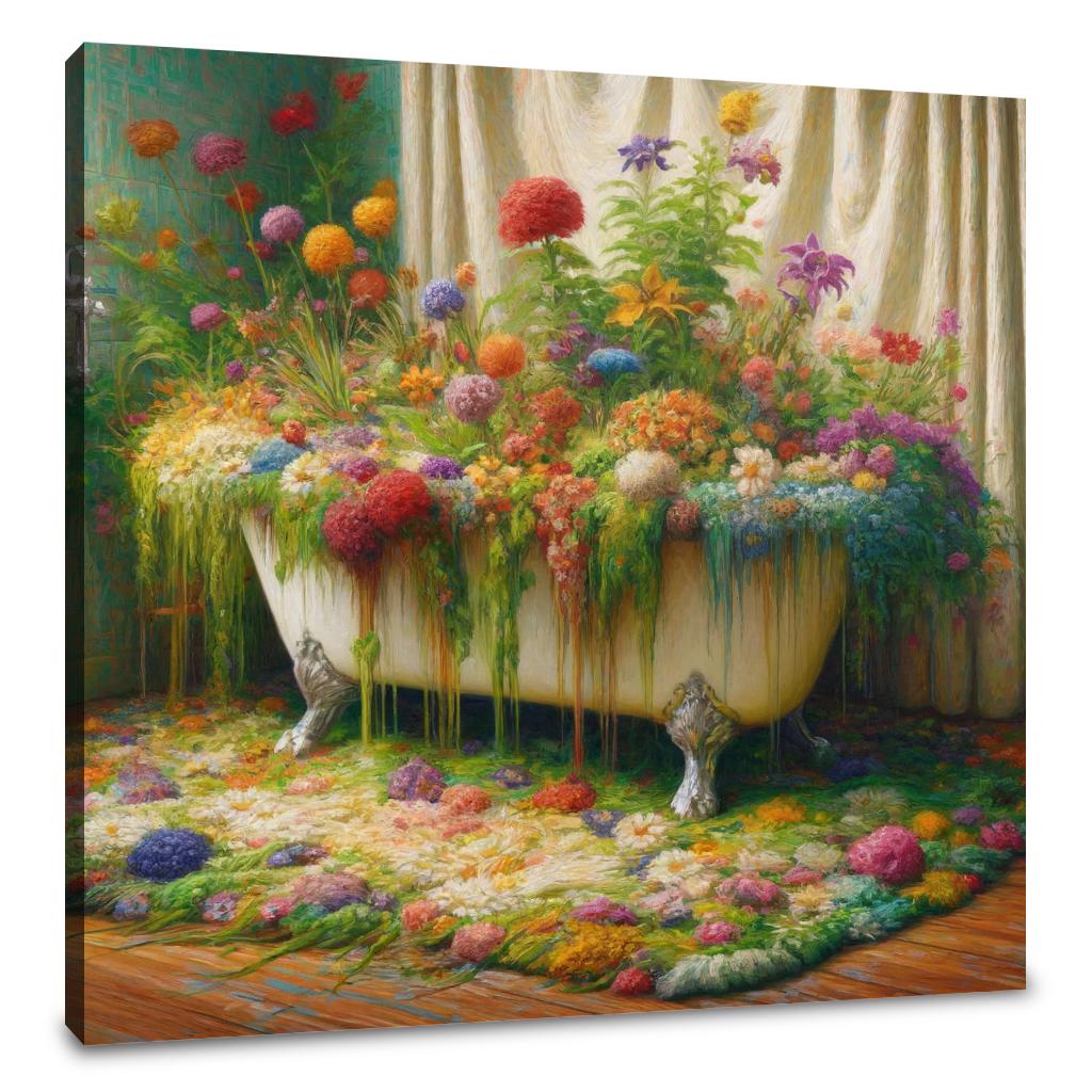 Botanical Bath Bloom Canvas