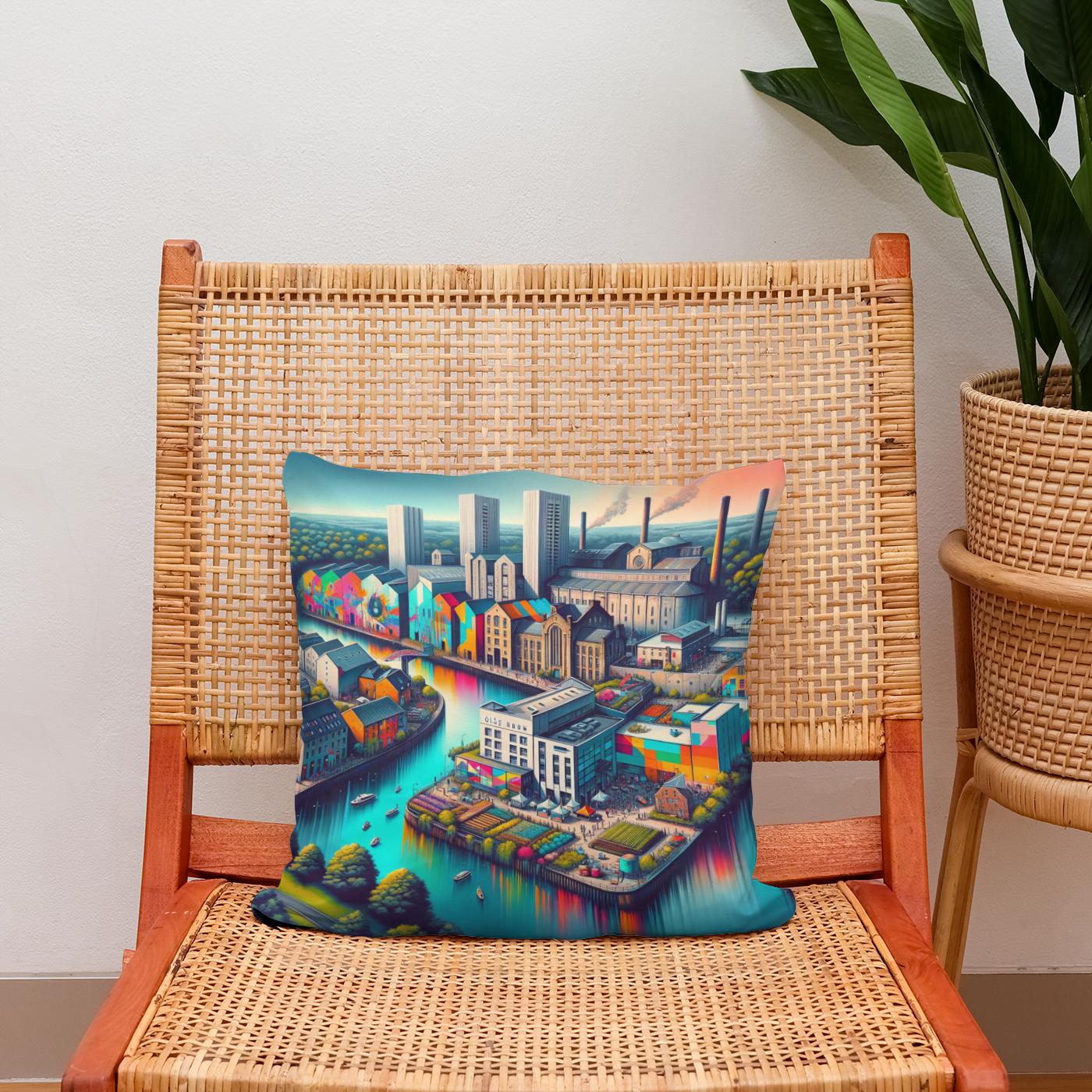Newcastle Ouseburn Valley Creative Fusion Cotton Cushion