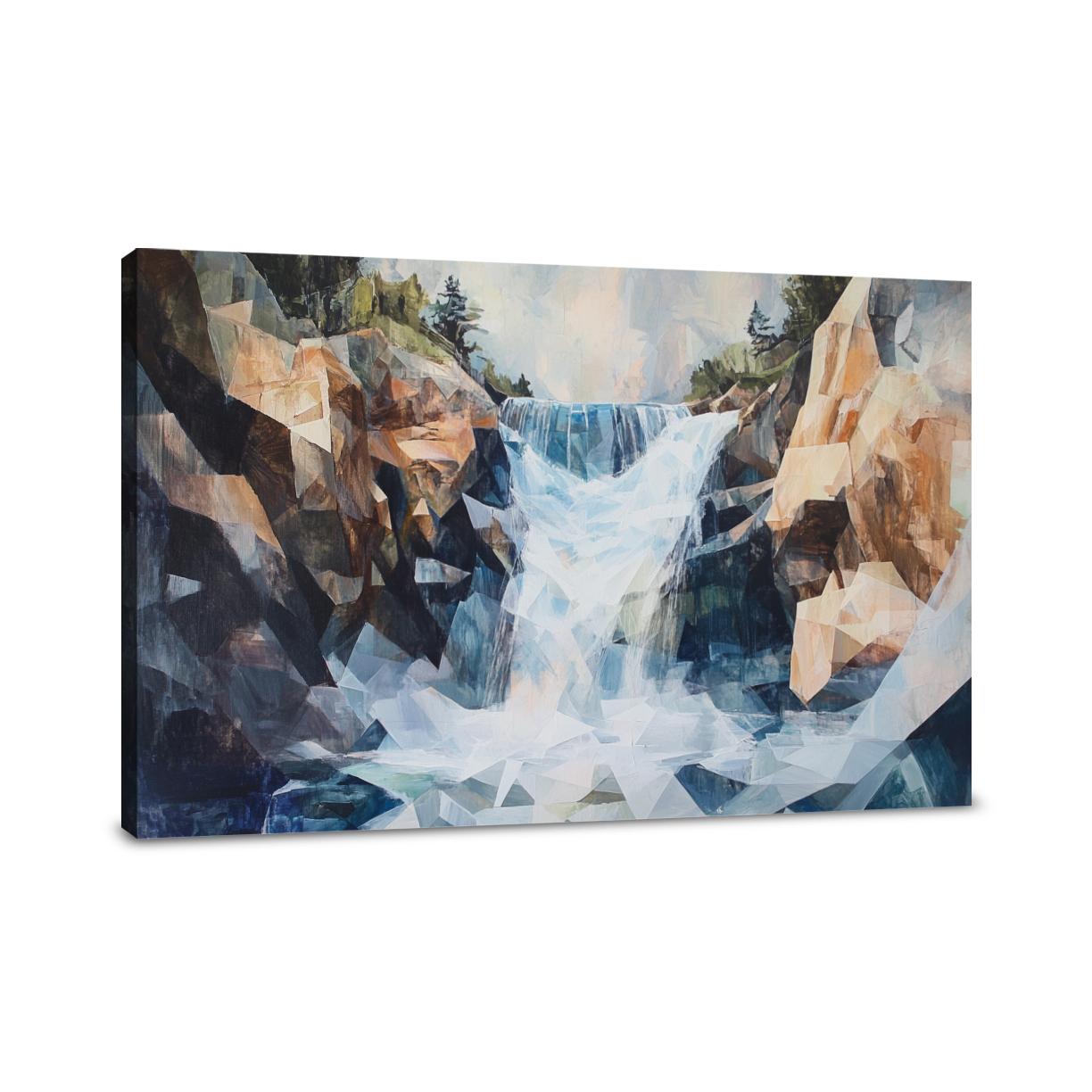 Geometric Waterfall Chaos Canvas