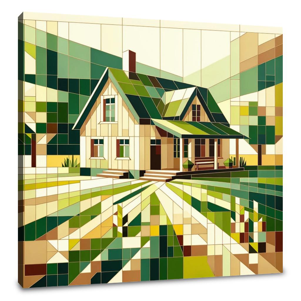 Countryside Geometry Canvas