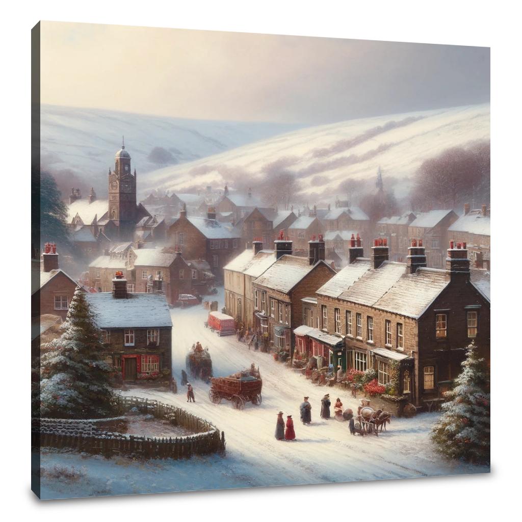 Winter's Day in Wardle Canvas