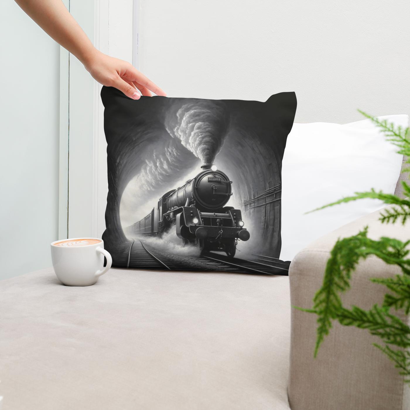 Echoes of Steam Cotton Cushion