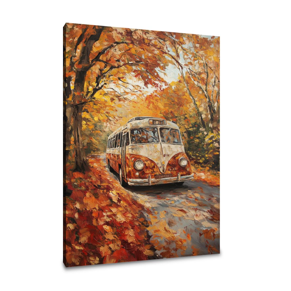 Vintage Tour Bus Canvas