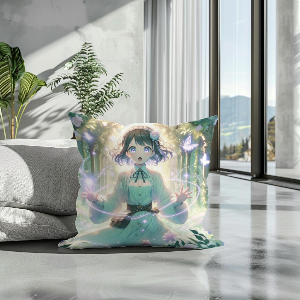 Mystic Forest Awakening Cotton Cushion