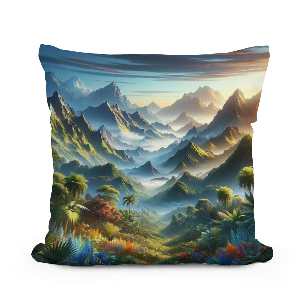 Mountain Tropics Symphony Cotton Cushion