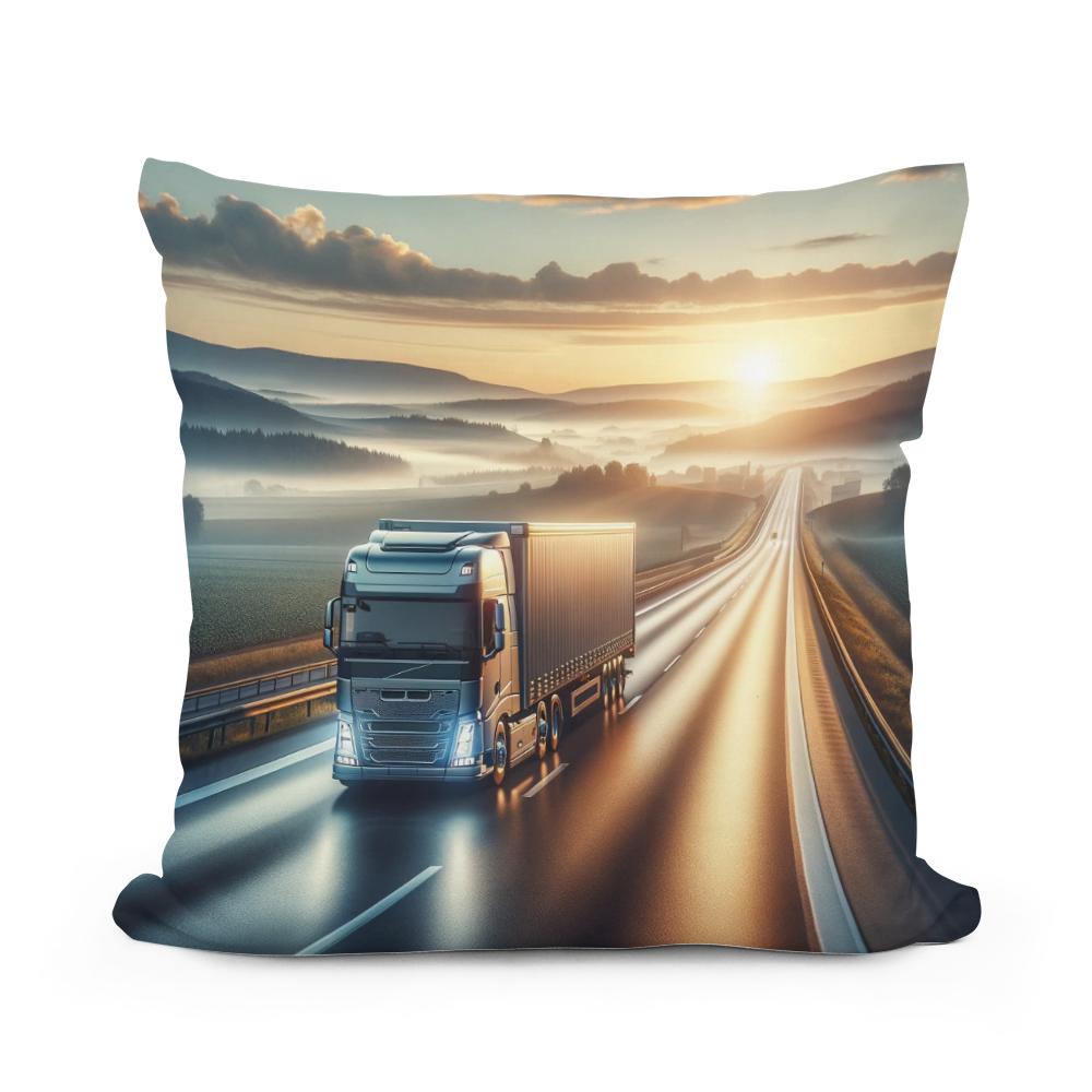 Dawn on the Autobahn Cotton Cushion