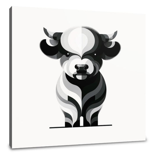 Cute Highland Silhouette Canvas