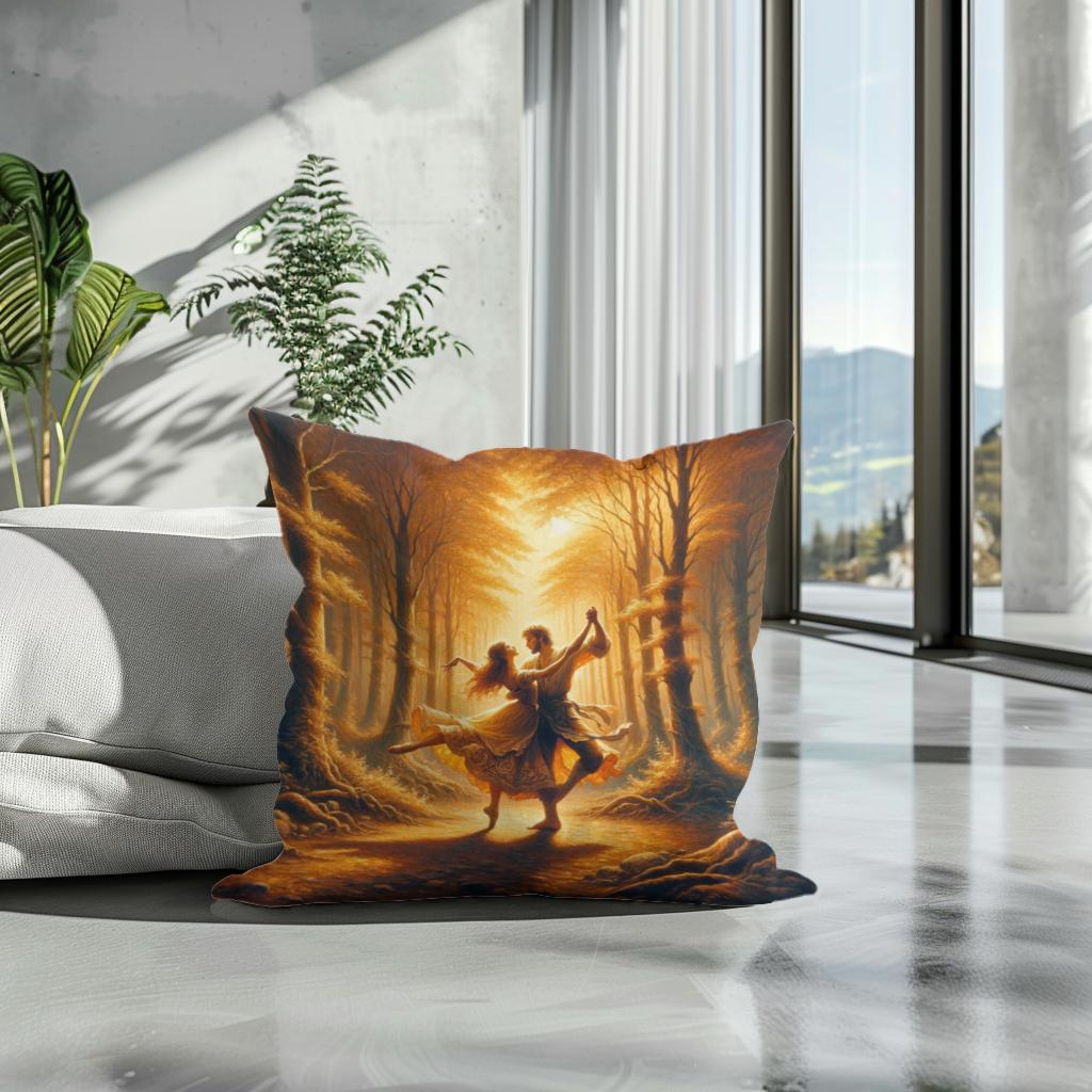 Enchanted Forest Waltz Cotton Cushion