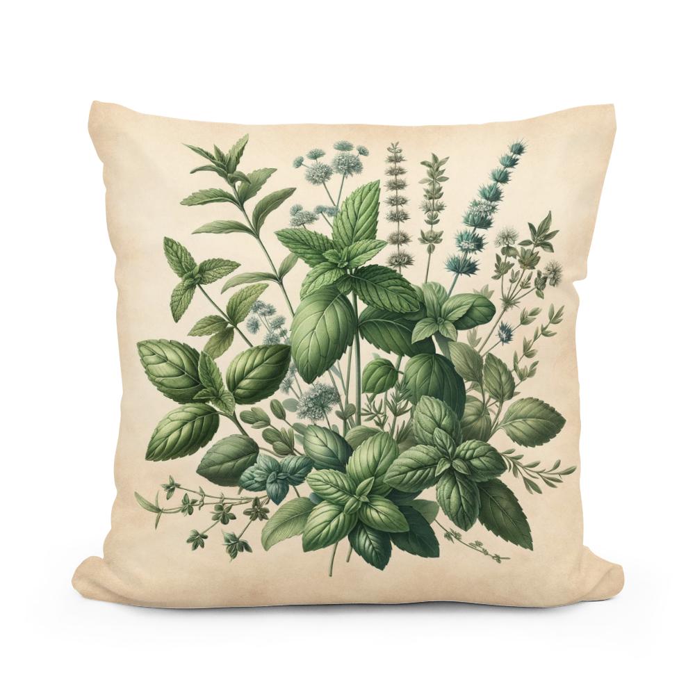 Herbal Harmony Cotton Cushion
