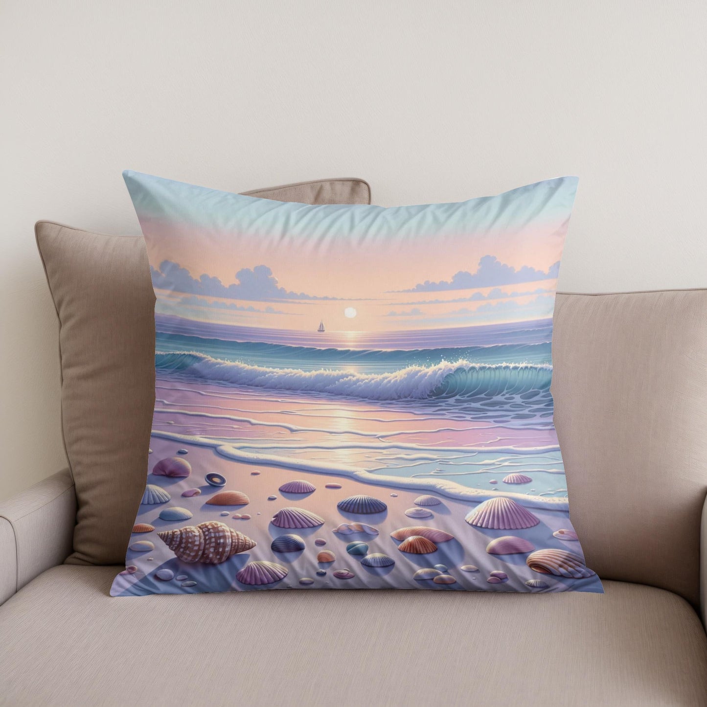 Sunset Serenity Cotton Cushion