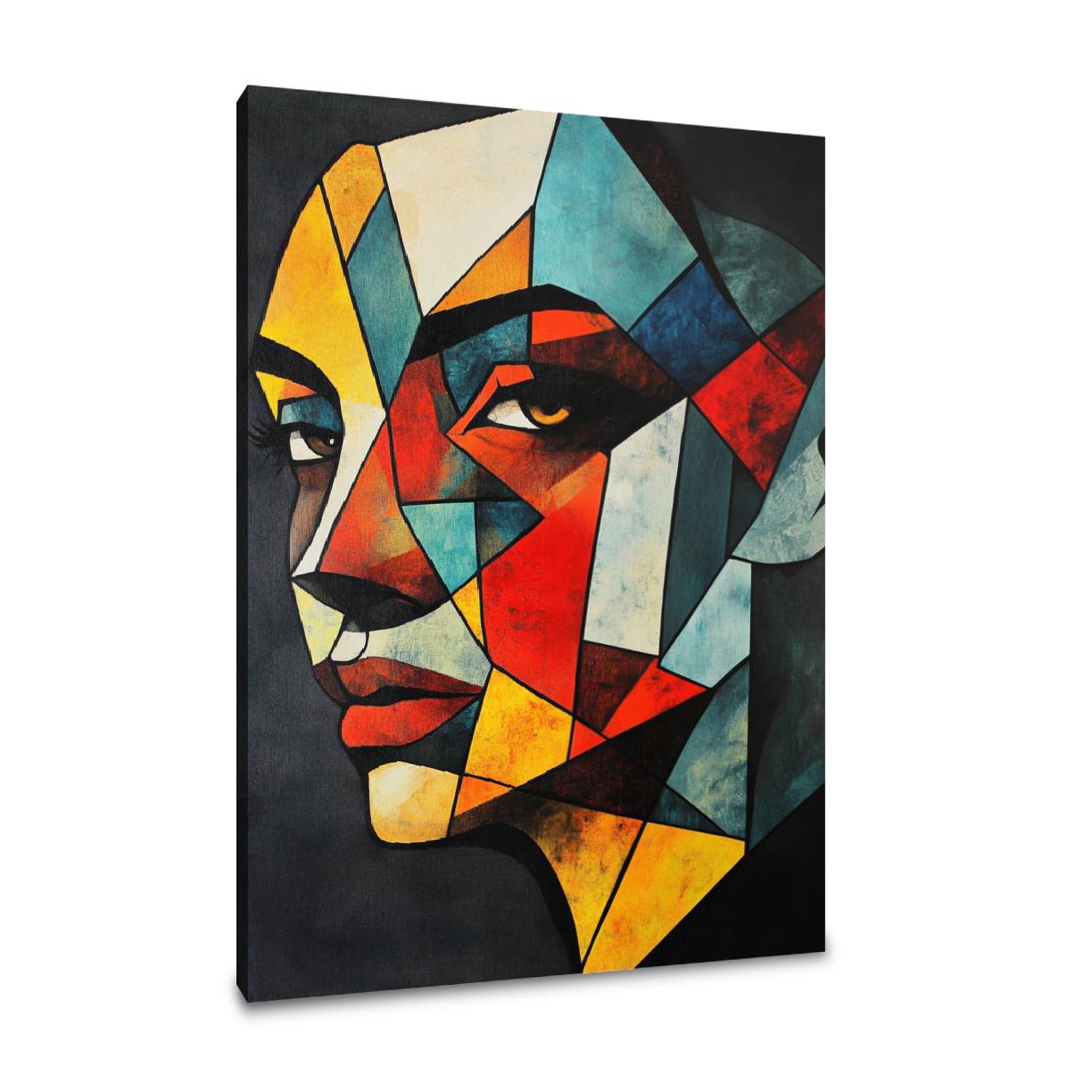 Geometric Visage Canvas