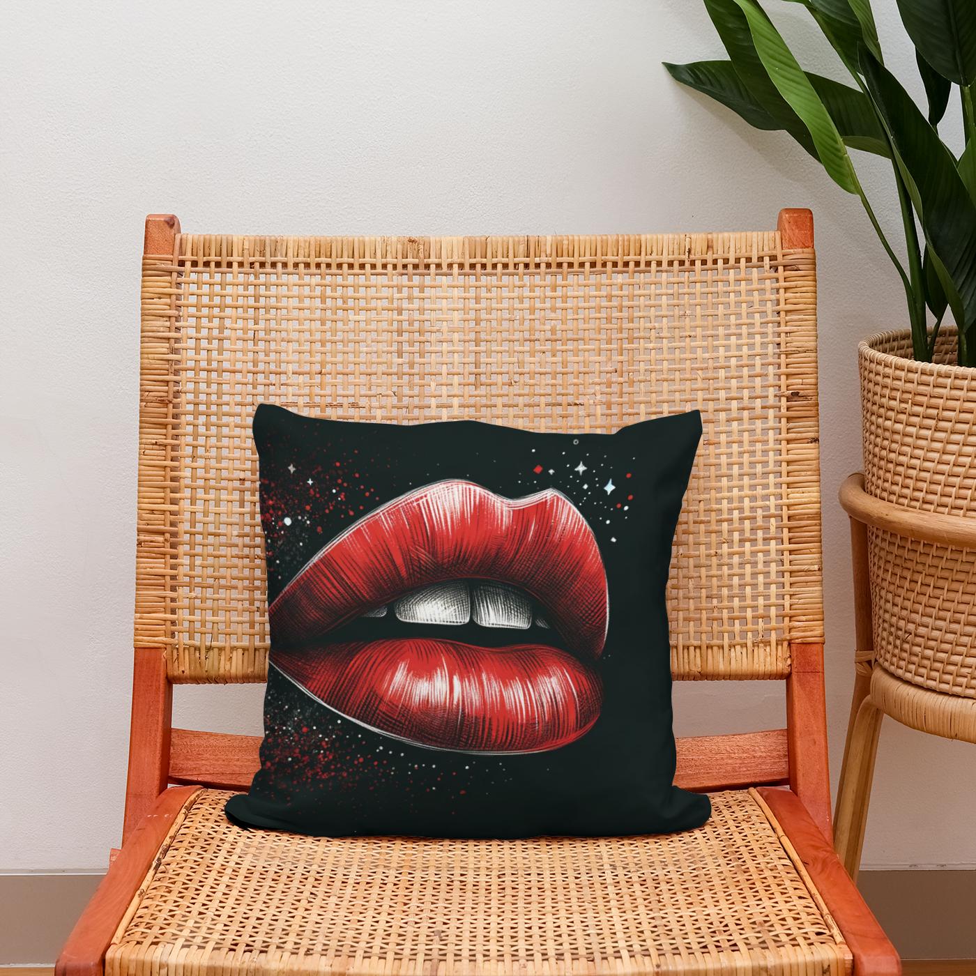 Scarlet Whisper Cotton Cushion