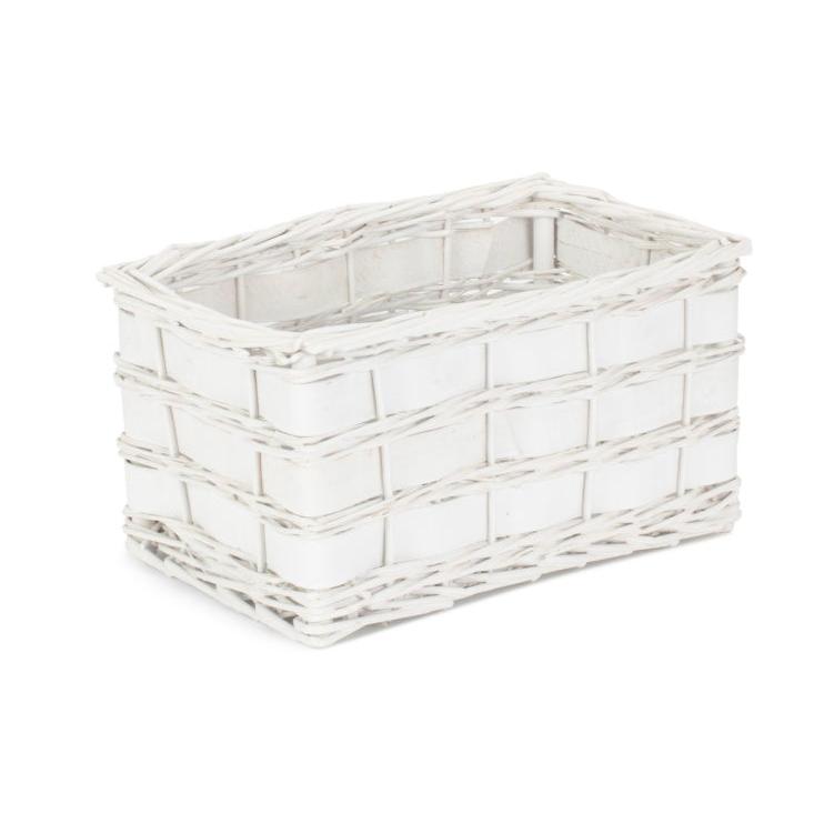 Small White Scandi Storage Basket
