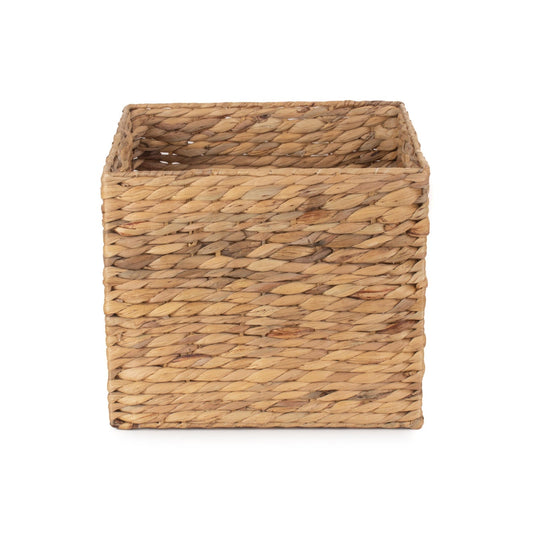 Small Square Water Hyacinth Storage Basket