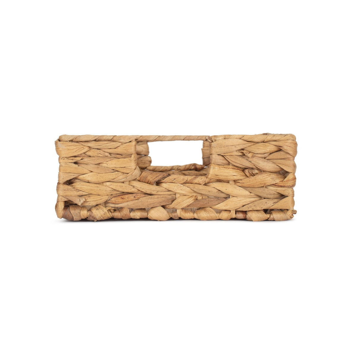 Small Shallow Rectangular Water Hyacinth Storage Tray Basket
