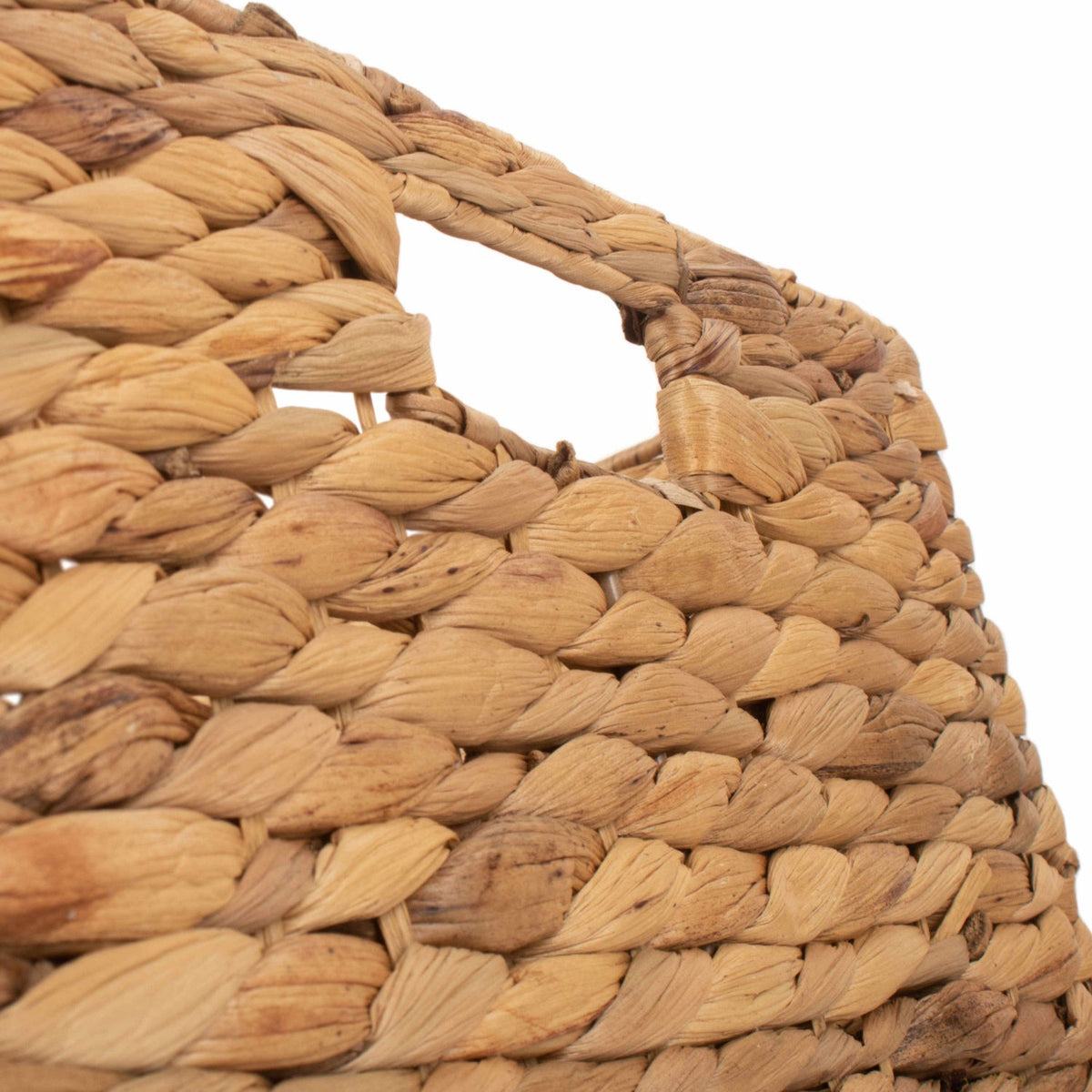 Small Square Water Hyacinth Storage Basket
