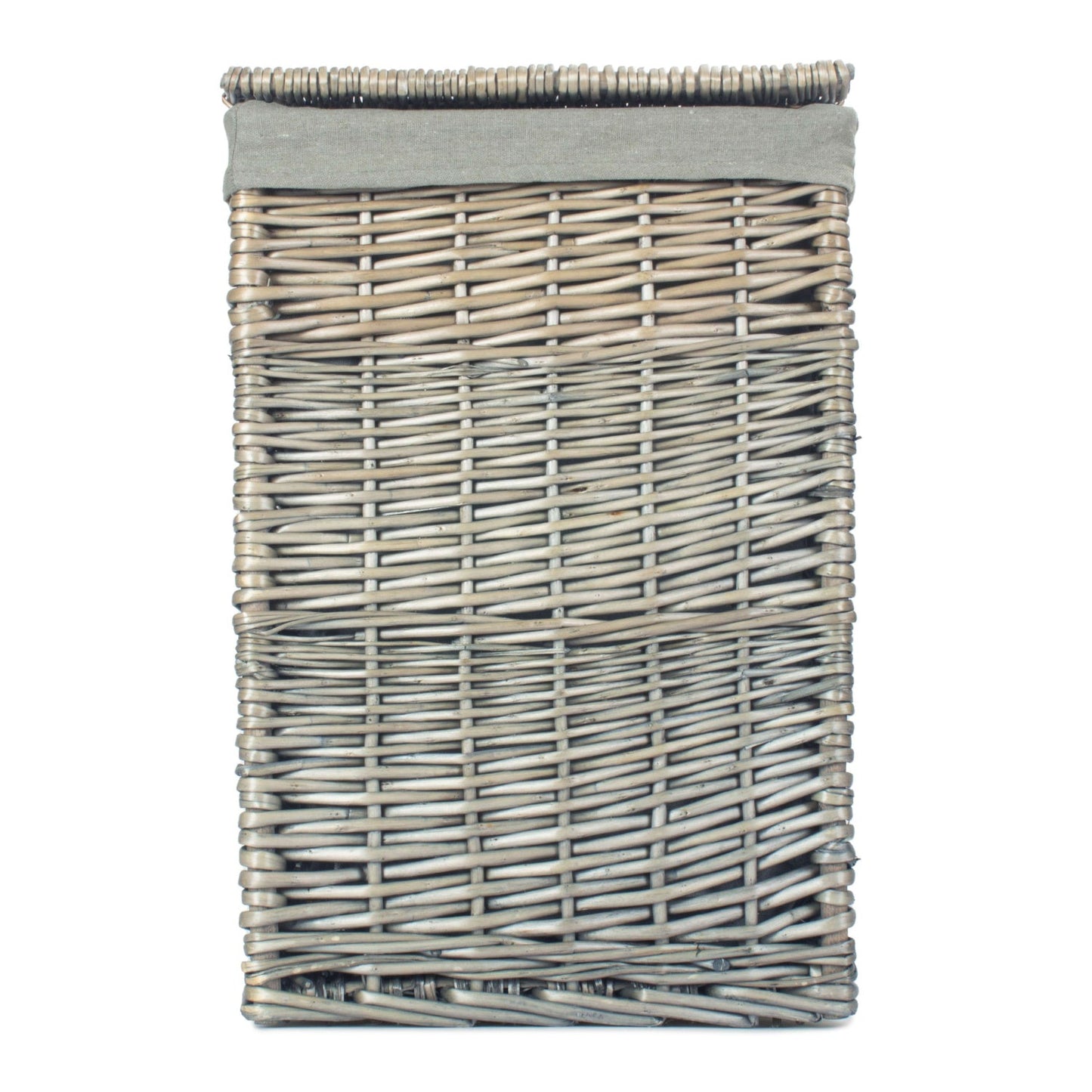 Small Square Laundry Basket with Grey Sage Lining
