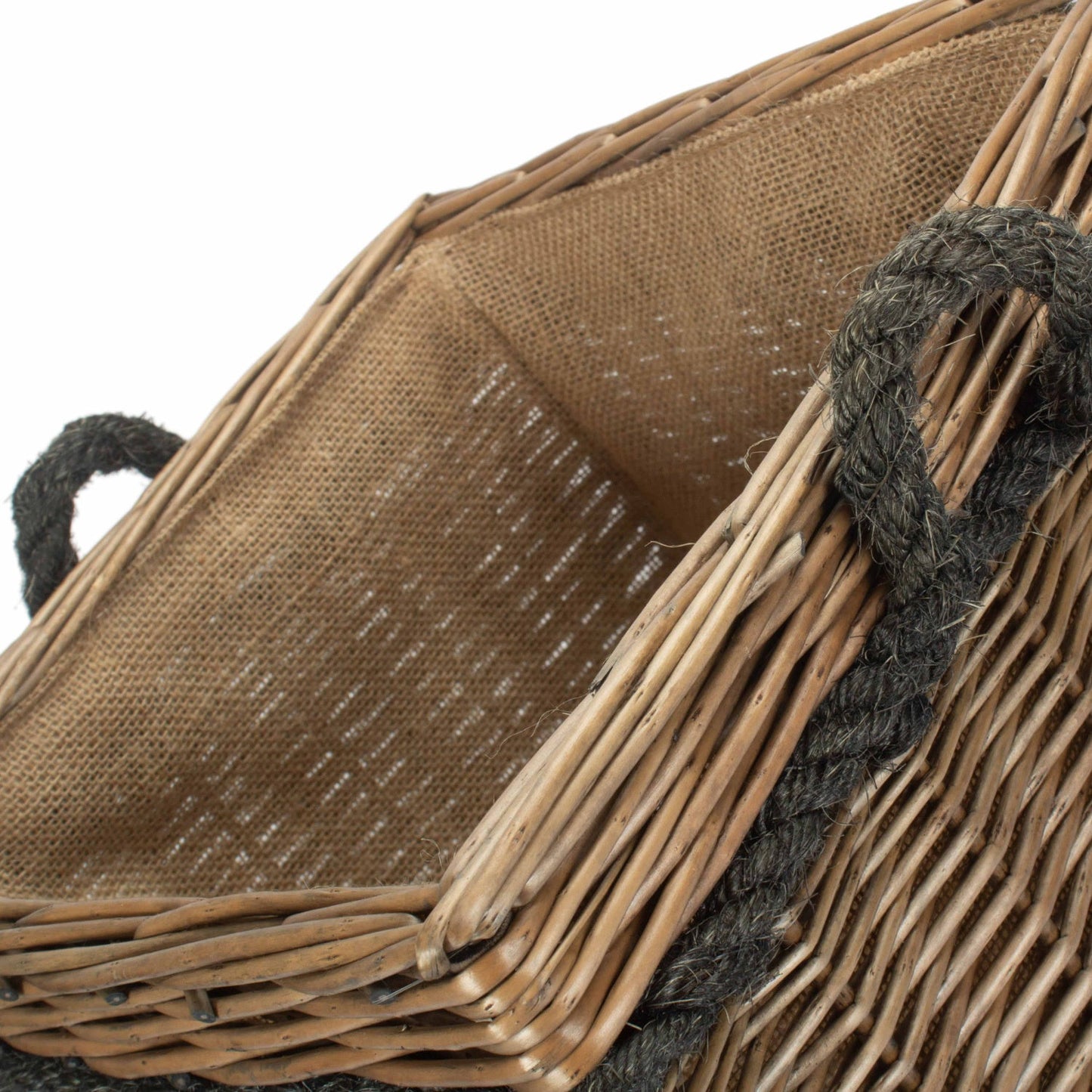 Antique Wash Willow Square Storage Basket Size 1 - Small