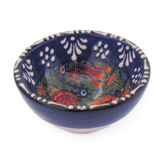 8 cm Handmade Bowl, Tulip Navy