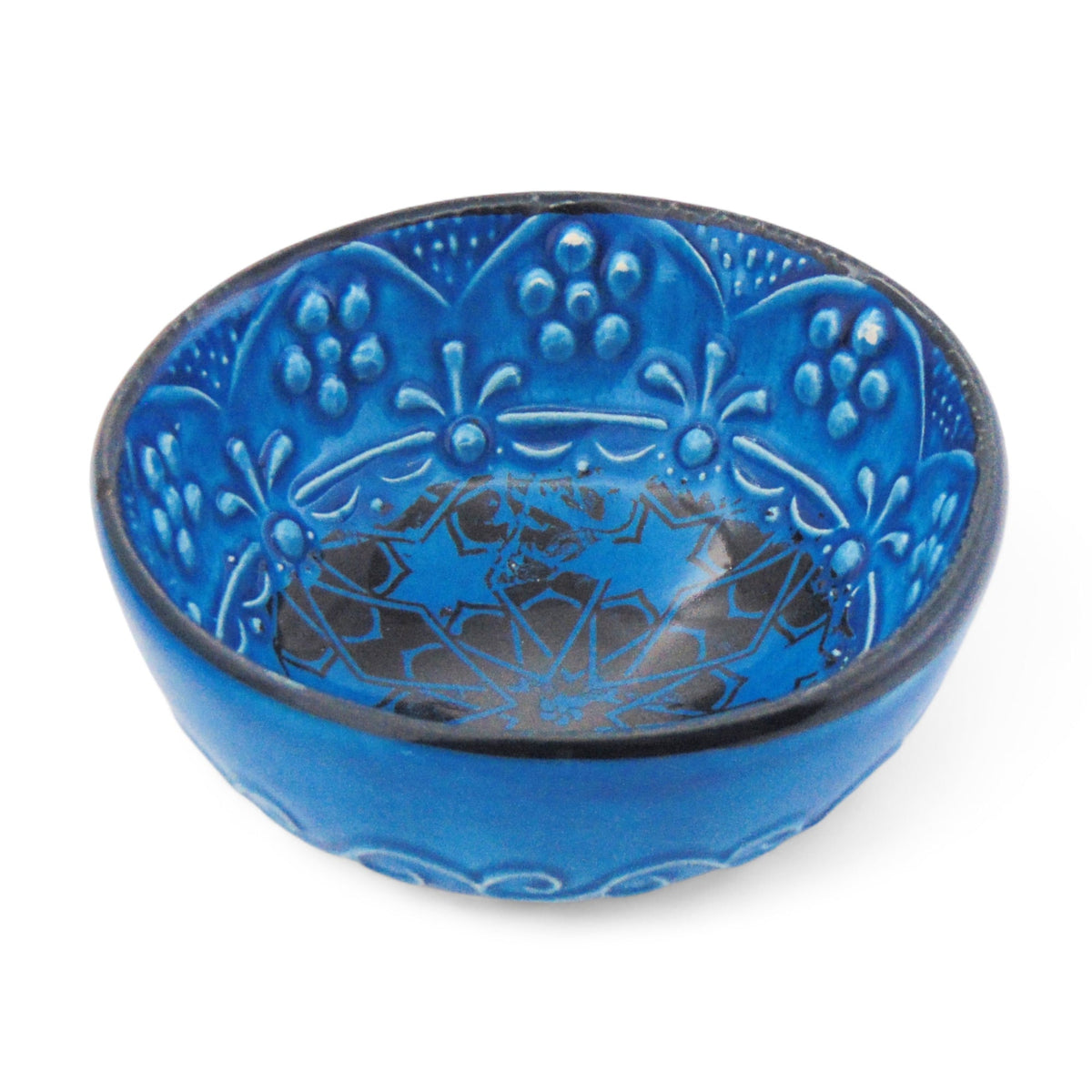 8 cm Handmade Bowl, Stars Blue