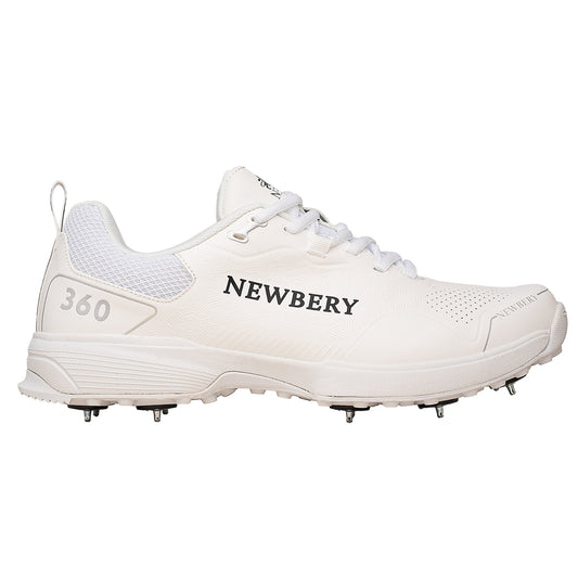 Newbery 360 Cricket Shoe - Full White Spikes