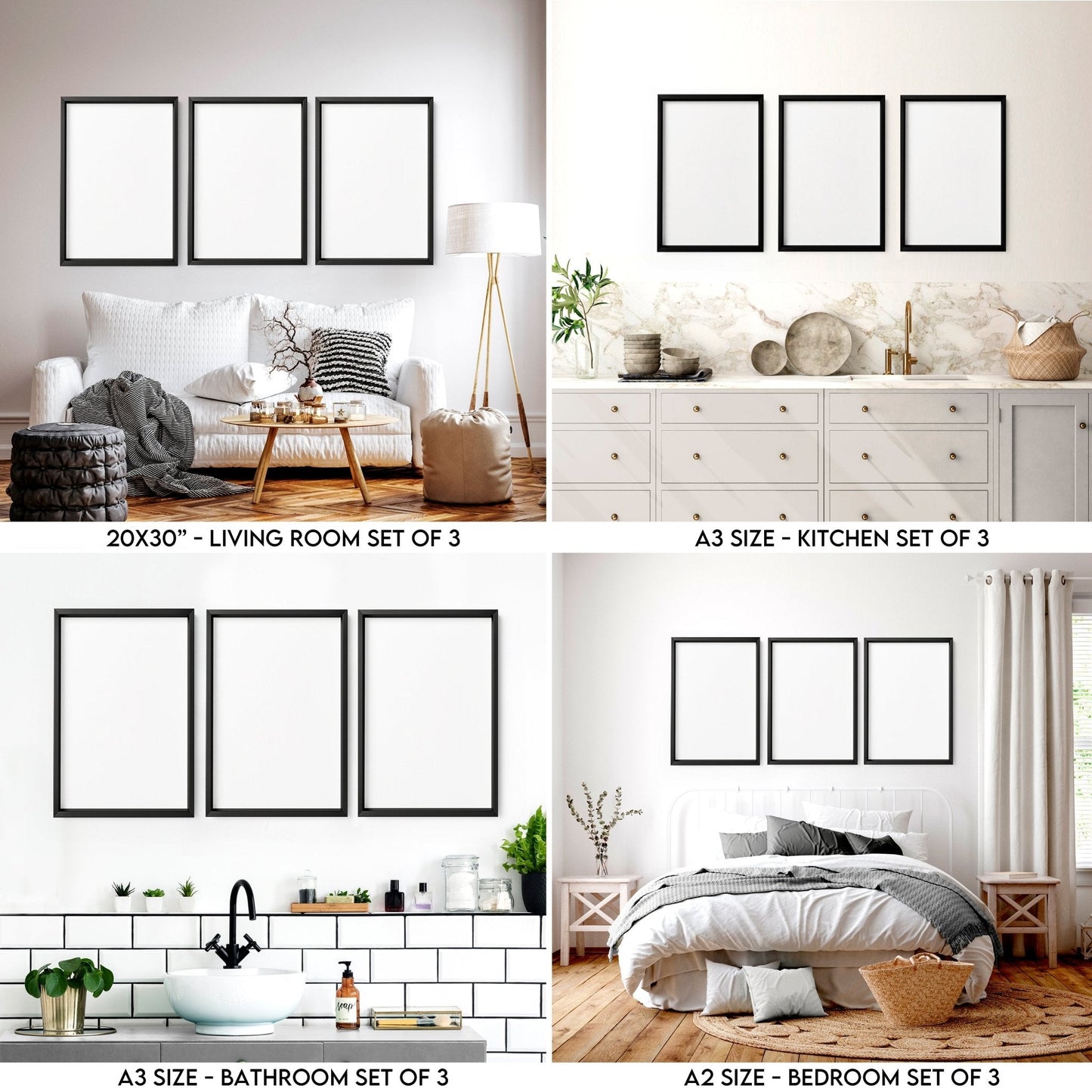1-Bedroom Flat Wall Art Bundle – Ready-to-Hang Art for a Stylish Home