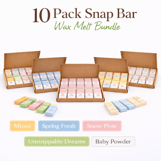 10 Pack Snap Bar Wax Melt Bundle – Highly Scented Soy Blend Melts | Mixed & Single Fragrance Options