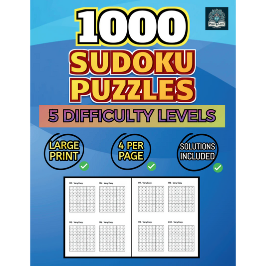 1000 Sudoku Puzzles - 5 Difficulty Levels