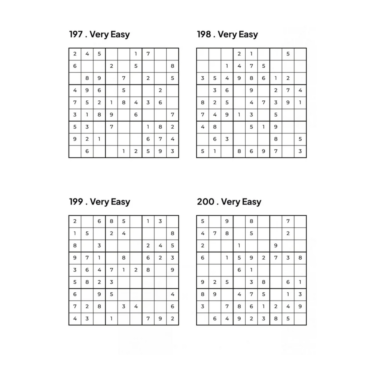 1000 Sudoku Puzzles - 5 Difficulty Levels