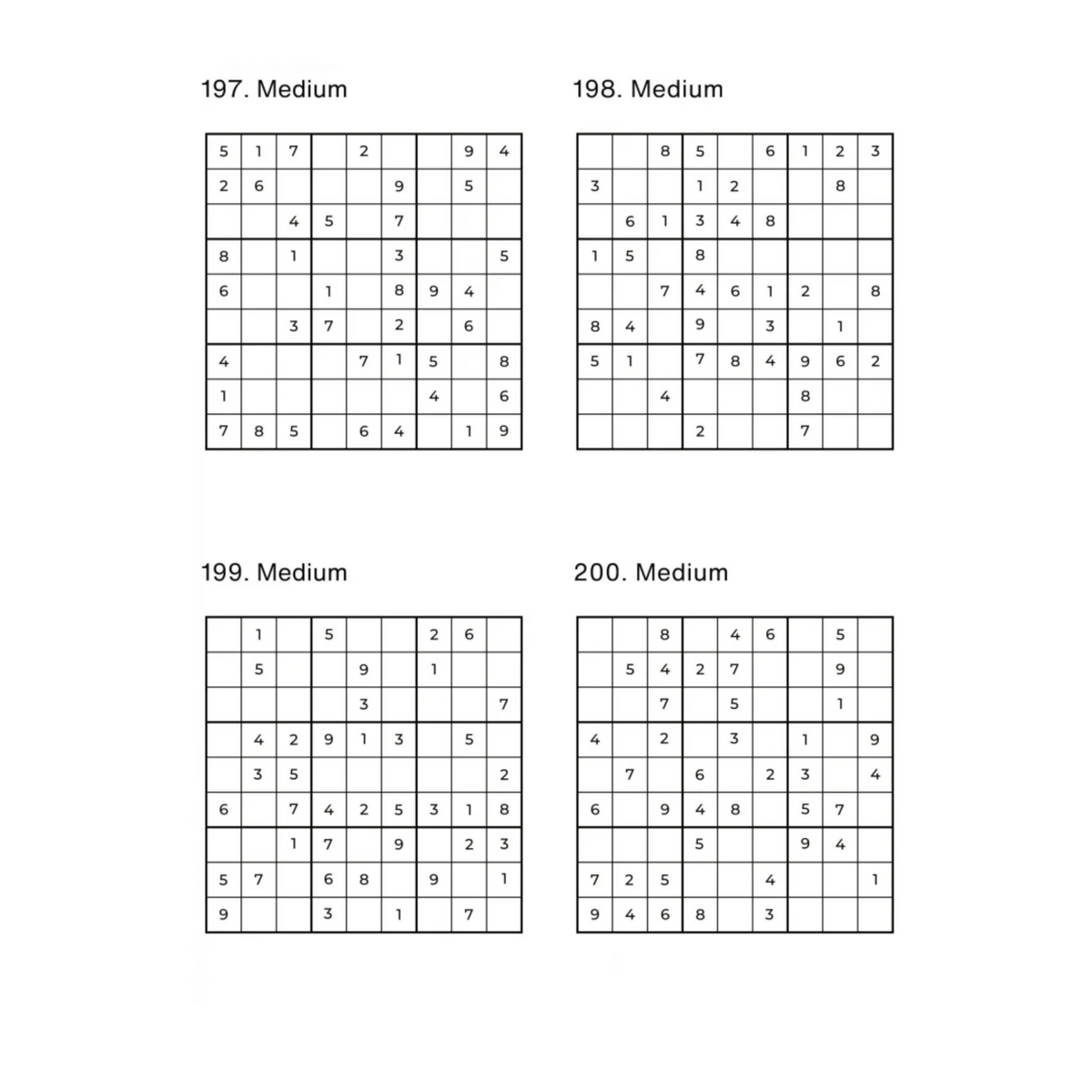 1000 Sudoku Puzzles - 5 Difficulty Levels